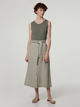 Bild von Midijupe aus Leinen