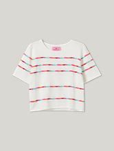 Bild von Shirt mit bunten Streifen