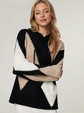 Bild von Strickpullover mit Kapuze