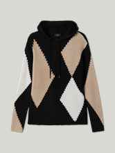 Bild von Strickpullover mit Kapuze