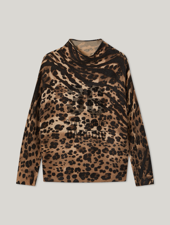Bild von Pullover mit Leo-Print