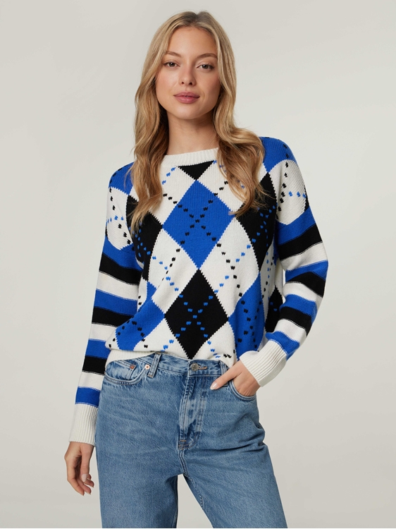 Image sur Pullover motif losanges