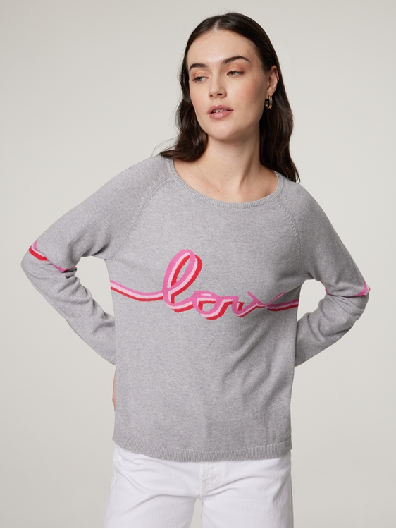 Image sur Pull en maille de coton