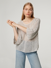 Image sur Pull en maille avec lin