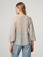 Image sur Pull en maille avec lin