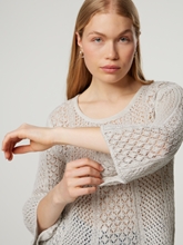 Image sur Pull en maille avec lin