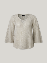 Image sur Pull en maille avec lin