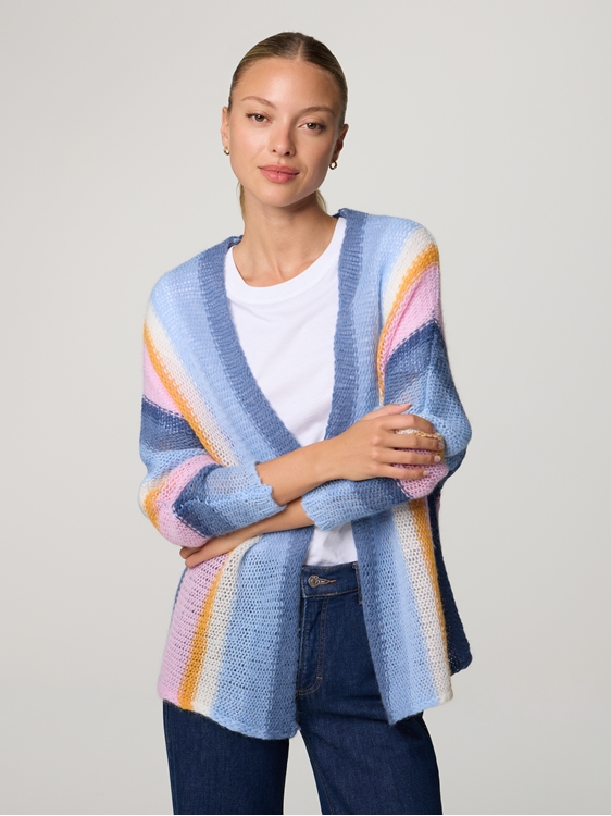 Image sur Veste en tricot à rayures