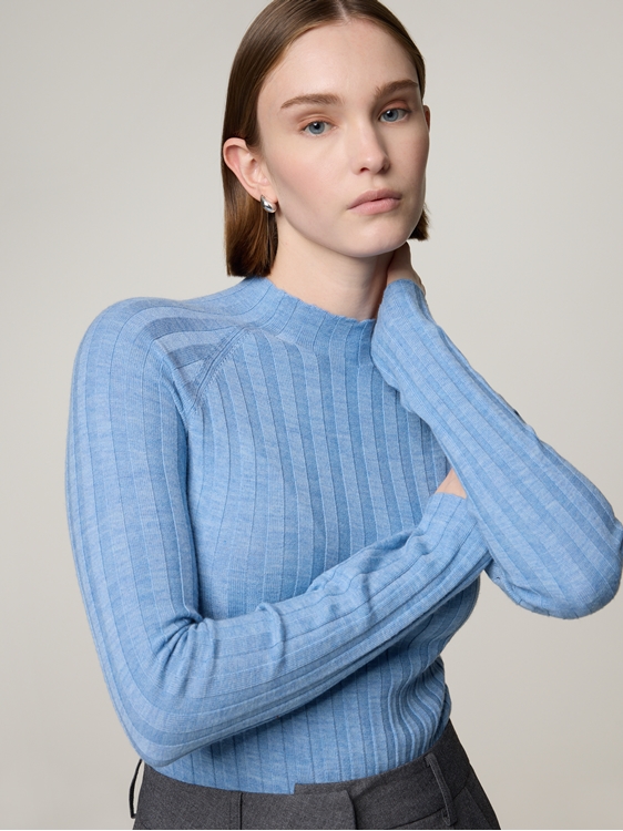 Bild von Feinstrickpullover aus Wolle