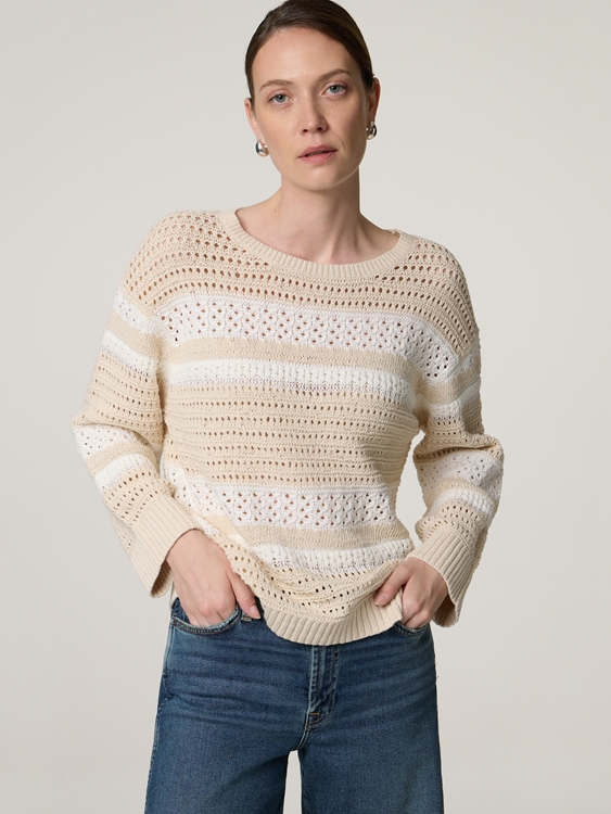 Image sur Pull en maille ajourée LIZ
