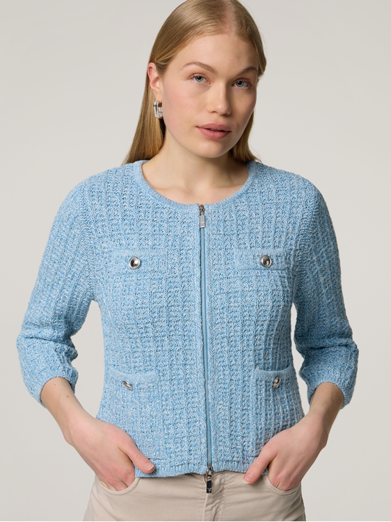 Bild von Strickjacke mit Lurex-Details