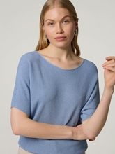 Image sur T-shirt en tricot avec détails en lurex