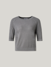 Image sur T-shirt en tricot avec détails en lurex