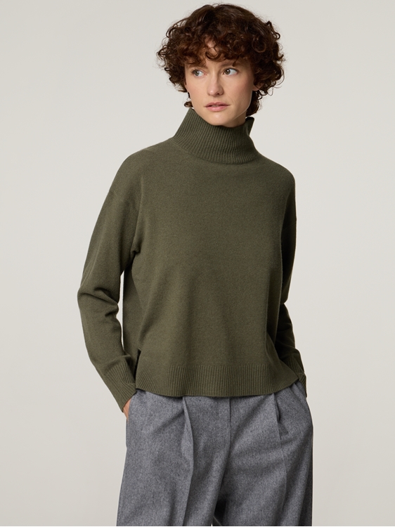 Bild von STEHKRAGEN PULLOVER KASCHMIR