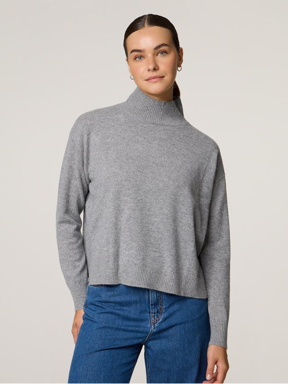 Bild von STEHKRAGEN PULLOVER KASCHMIR