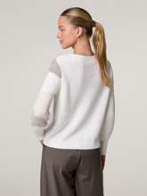 Bild von Strickpullover mit Material-Mix