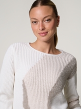 Bild von Strickpullover mit Material-Mix
