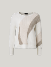 Bild von Strickpullover mit Material-Mix
