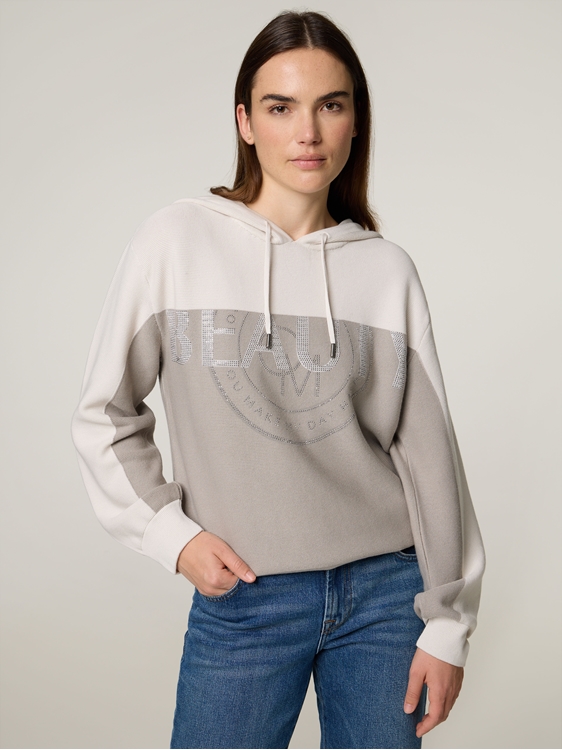 Image sur Sweat à capuche en coton tricoté