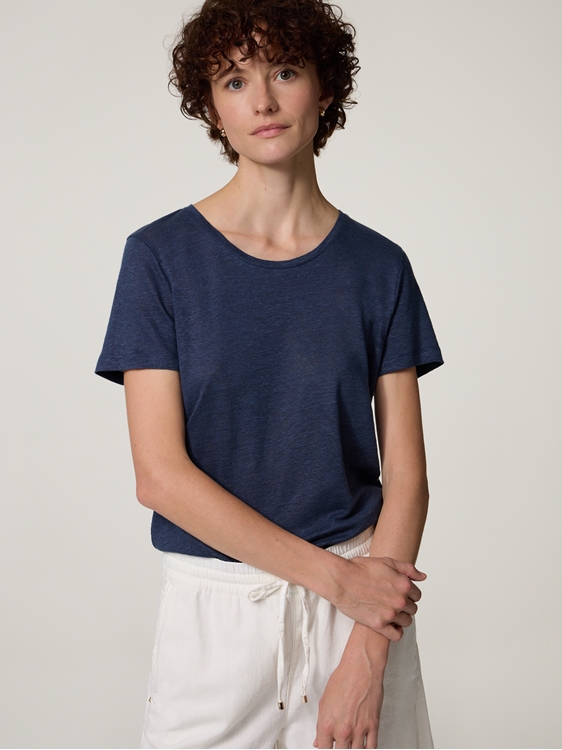 Image sur LEINEN RUNDHALS SHIRT