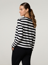 Image sur T-shirt à manches longues rayé