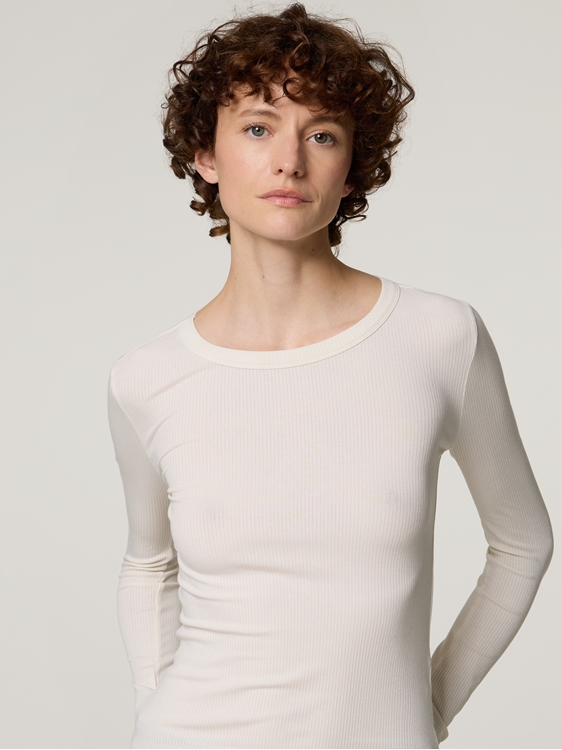 Image sur T-shirt à manches longues avec côtes