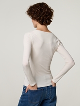 Image sur T-shirt à manches longues avec côtes