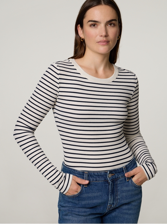 Bild von Langarmshirt im Rippstrick