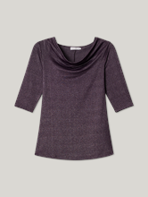 Bild von Shirt mit Wasserfallausschnitt