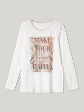 Image sur Shirt à manches longues et écriture