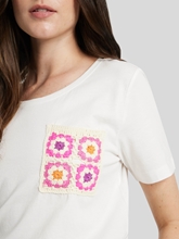 Image sur T-shirt à broderie