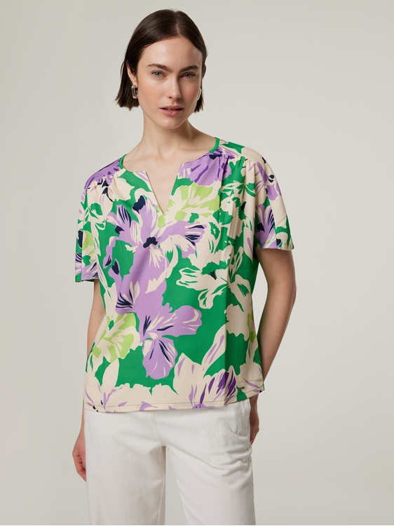 Bild von Blusenshirt mit Allover-Print CALENE