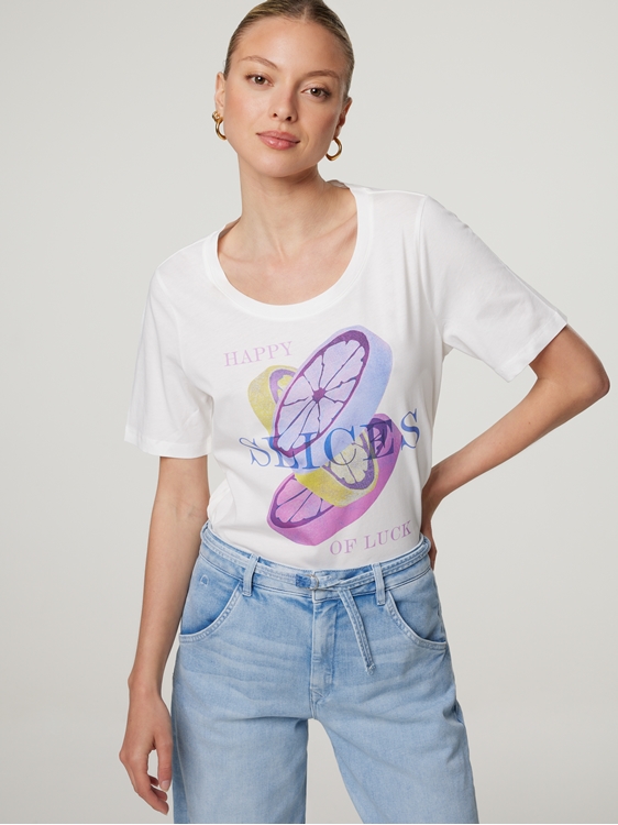 Bild von T-Shirt aus Baumwolle mit Print