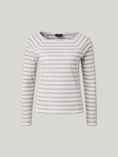 Image sur T-shirt à manches longues avec rayures