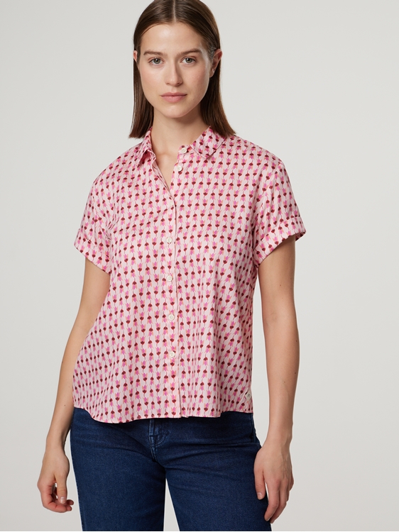 Bild von Kurzarmbluse aus Baumwolle