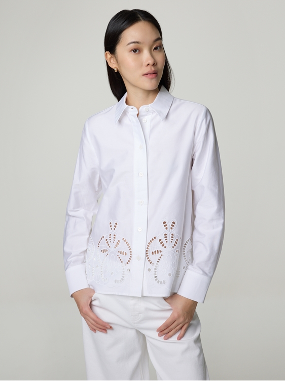 Bild von Bluse mit Lochspitze