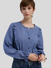 Bild von Rüschenbluse mit Punkten