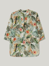 Bild von Leinentunika mit Flower-Print