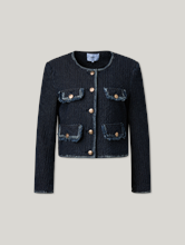 Image sur Veste à carreaux en look denim DIANA