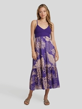 Image sur Robe midi empiècement maille