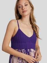 Image sur Robe midi empiècement maille