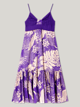 Image sur Robe midi empiècement maille