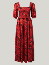 Image sur Robe midi avec imprimé all-over