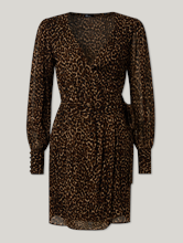 Image sur Robe mini avec imprimé léopard
