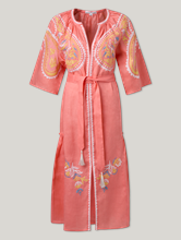 Image sur Robe midi en lin
