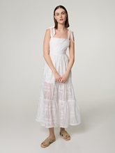 Image sur Robe midi avec broderie ajourée ADRI