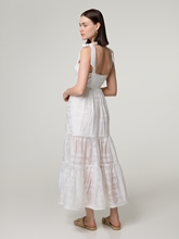 Image sur Robe midi avec broderie ajourée ADRI