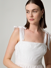 Image sur Robe midi avec broderie ajourée ADRI