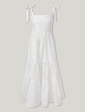 Image sur Robe midi avec broderie ajourée ADRI