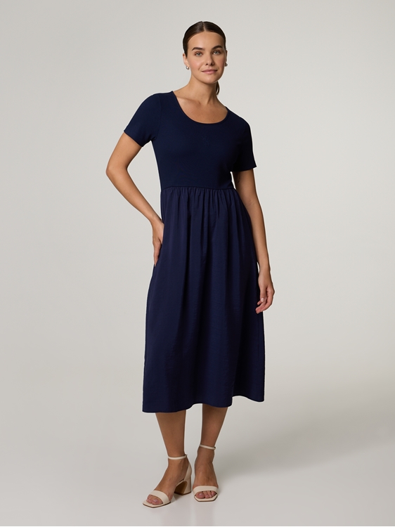 Image sur Robe midi avec haut en jersey